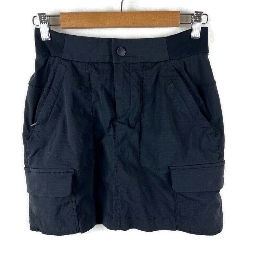 Athleta Skirt Womens 0 Black Built In Shorts Outdoor Hiking Athleisure